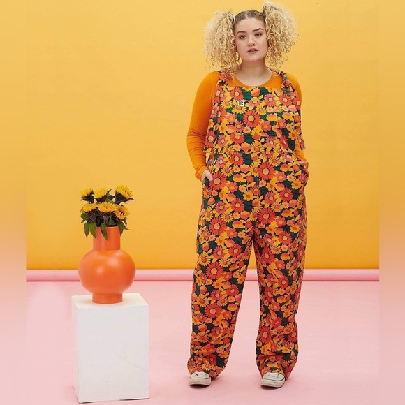 Lucy & Yak Pants & Jumpsuits Lucyyak Floral Dungarees Poshmark